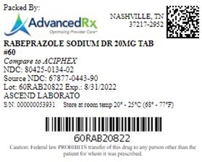 Rabeprazole Sodium Dr Qty 60 Ndc 80425 0134